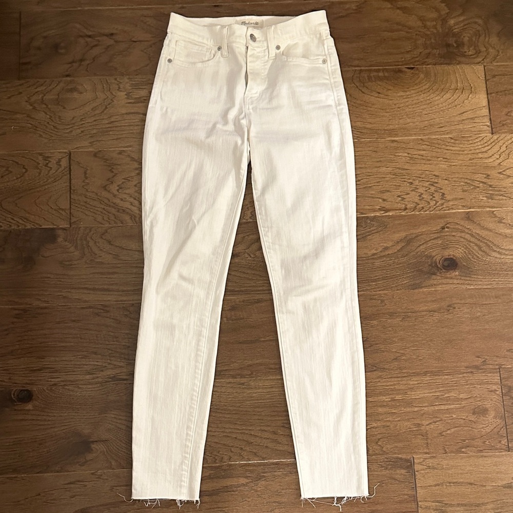 MADEWELL  Sz 25 White High-Waisted SKINNY  Jeans